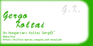 gergo koltai business card